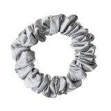 sidensnodd scrunchie hårsnodd mellan medium grå produktbild