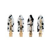 makeup hair clips 4-pack svartvit produktbild