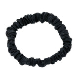 sidensnodd scrunchie hårsnodd tunn svart produktbild