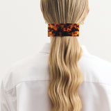 CBK Collection - Rektangulär fransk barrette bärnsten