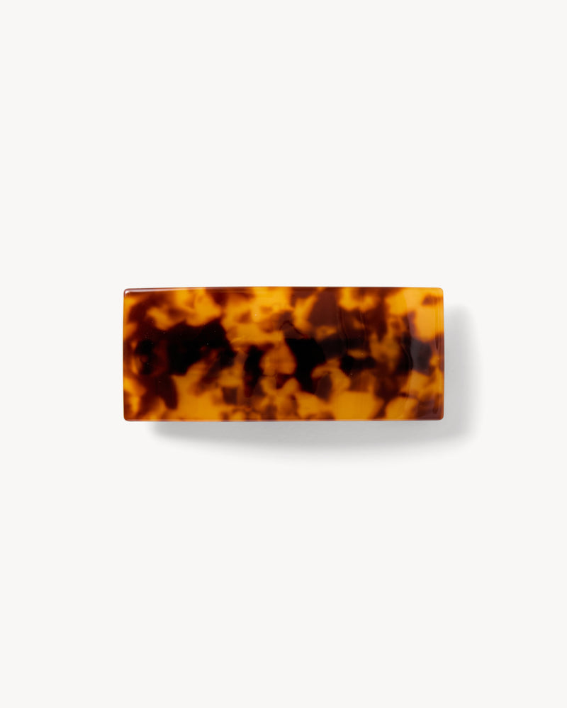CBK Collection - Rechteckige Haarspange mit Bernstein