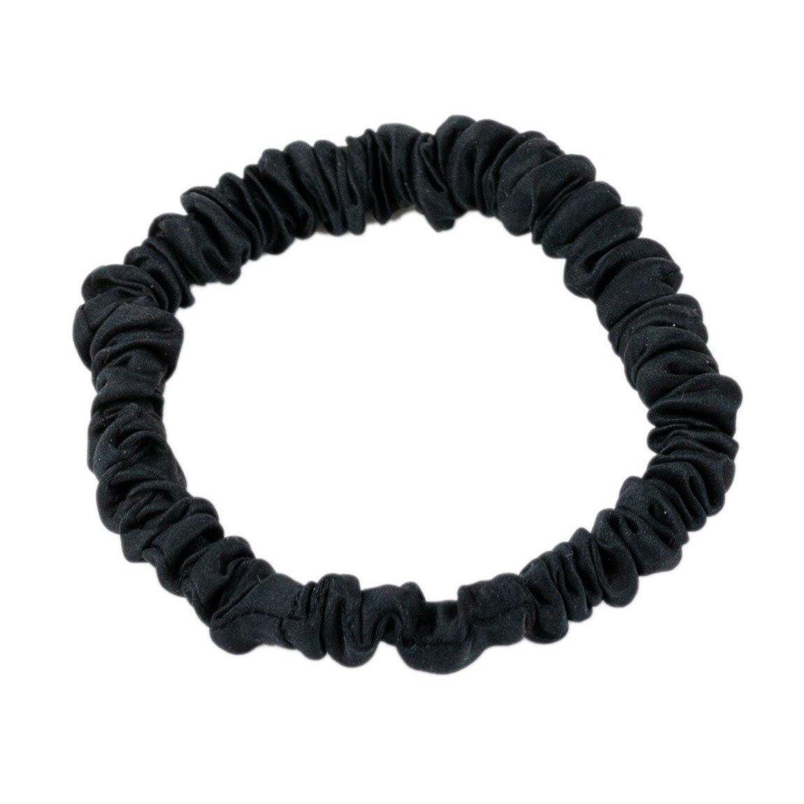 6-pack kit snodd scrunchie svart tunn smal Sidensnodd produktbild