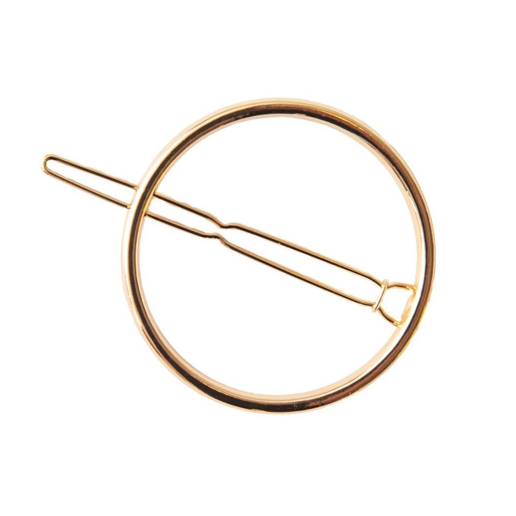 Hårspänne rachel guld cirkel rund produktbild