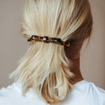 Hårspänne tortoise sköldpadda mörk rosett Kelly exempel frisyr uppsättning