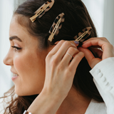 Makeup hair clips 4-pack sköldpadda