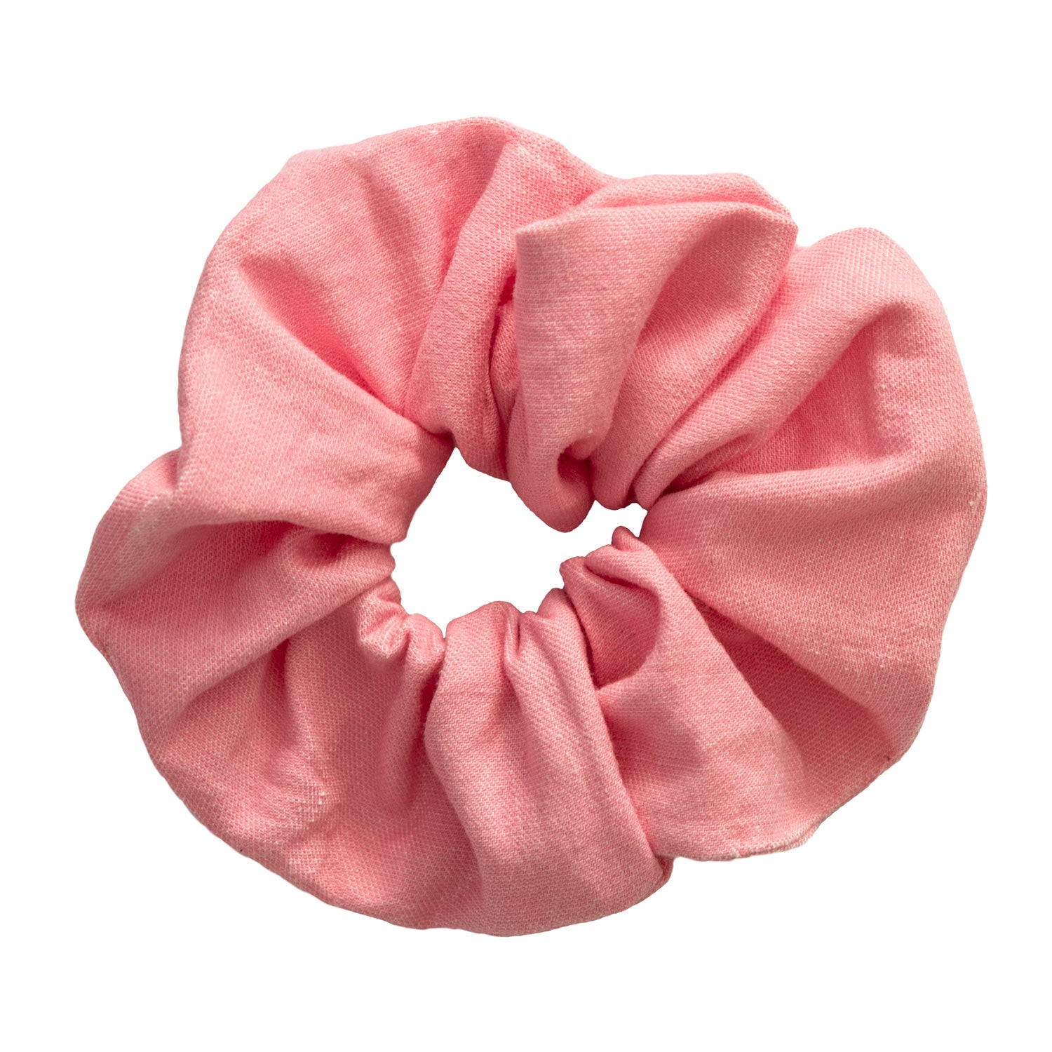 Scrunchie i linne rosa produktbild