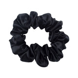 Sidensnodd stor svart scrunchie hårsnodd natursiden produktbild